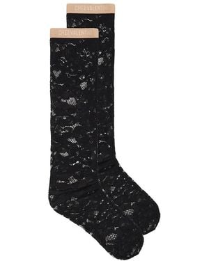Valentino Rebrode Lace Sock - Black