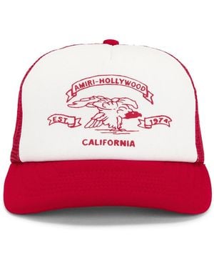 Amiri Eagle Trucker Hat - Red