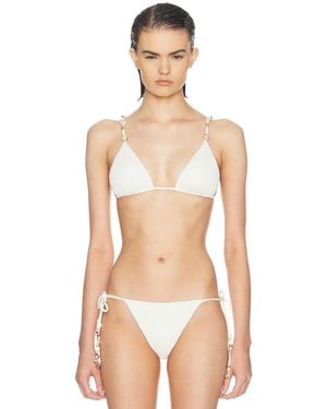 ViX X Rosie Huntington-Whiteley Livia Tri Parallel Bikini Top - Natural