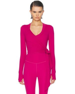 Splits59 Bella Airweight Lite Wrap Top - Pink