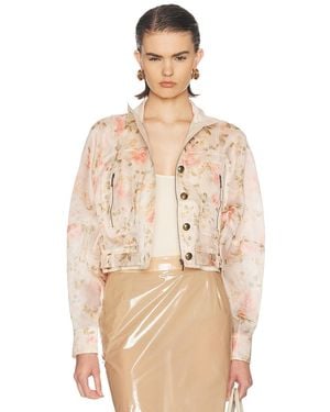 Zimmermann Clash Biker Jacket - Natural