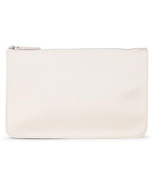 TOTEME Threefold Satin Clutch - White