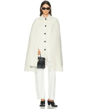 TOTEME Fringe Cape Coat - White