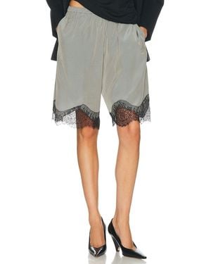 Frankie Shop Baxter Lace Bermuda Shorts - Gray