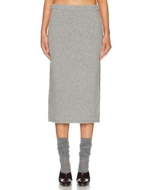 The Elder Statesman Glacier Midi Skirt - Gray