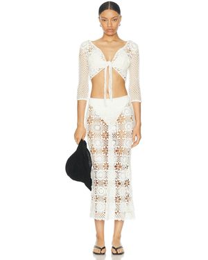 Akoia Swim Flora Skirt Set - White