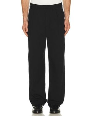 Palmes Wide Pleated Suit Pants - Black