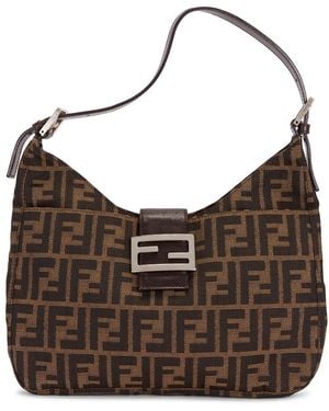 Fendi Zucca Hobo Bag - Brown