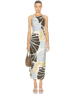 SIR. Lola Pleated Midi Dress - Metallic