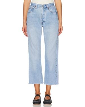 aligrace Vintage Relaxed Undone Jeans - Blue