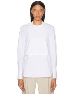 Wardrobe NYC Layered Halter Shirt - White