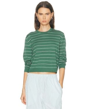 Leset James Stripe Classic Crewneck Top - Green