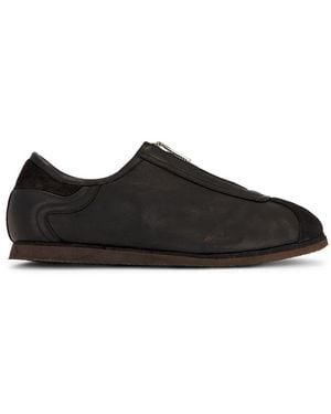Guidi Rn01pz Front Zip Sneakers - Black