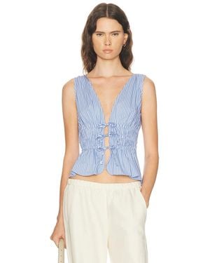 AKNVAS Eva Tie Top - Blue