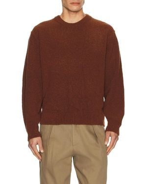 LE17SEPTEMBRE Boucle Reverse Seam Pullover - Brown