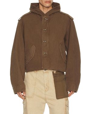 we11done Folded Shortened Jacket - Brown