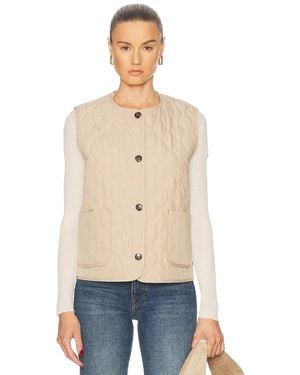 Varley Karla Quilted Gilet - Natural