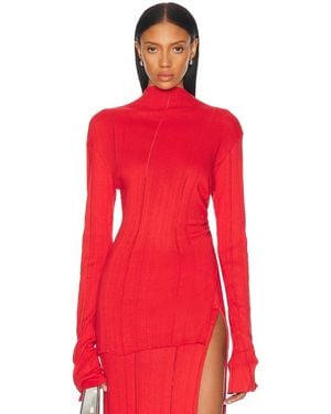 Jade Cropper Long Sleeve Top - Red