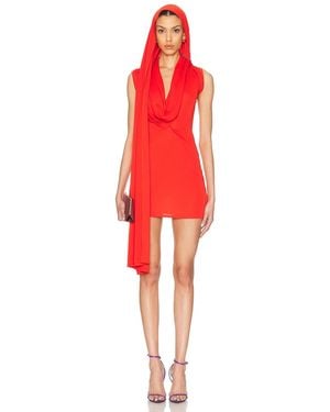 Sid Neigum Cape Cowl Mini Dress - Red