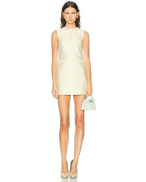 Self-Portrait Taffeta Bow Mini Dress - Natural