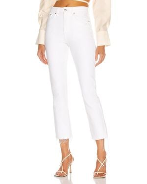GRLFRND Karolina High Rise Straight Crop Jeans - White