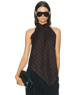 Helmut Lang Halter Scarf Top - Black