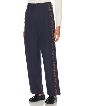 Bode Deco Collage Trouser - Blue