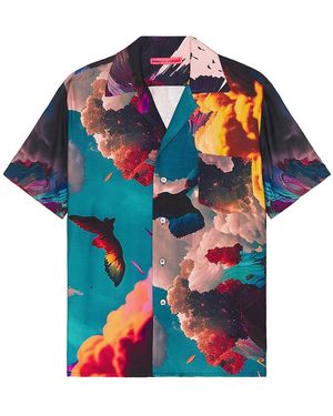 Members of The Rage Hawaiian Short Sleeve Shirt - Blue