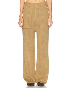 AYA MUSE X Revolve Knit Trouser - Natural