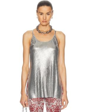 Rabanne Metallic Top - White