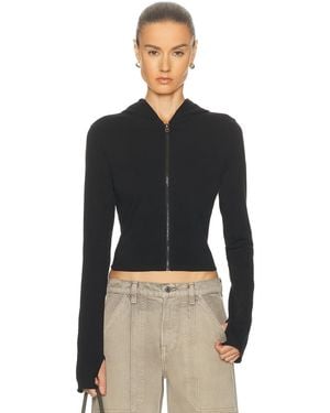 GRLFRND Shrunken Zip Hoodie - Black