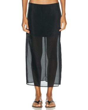 Sans Faff Cove Silk Skirt - Black
