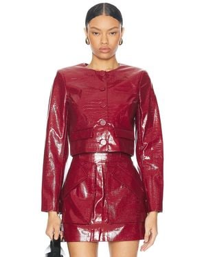 AKNVAS For Fwrd Cropped Barnett Jacket - Red
