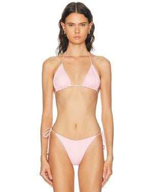 Jacquemus Le Haut De Plage Triangle Bikini Top - Pink
