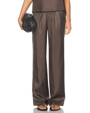 Loulou de Saison Alera Elasticated Wide Leg Pant - Brown