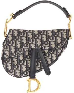 Dior Trotter Oblique Saddle Bag - Blue