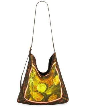 Dries Van Noten Medium Scarf Print Shoulder Bag - Yellow
