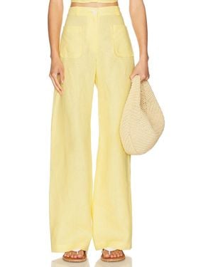 Matthew Bruch Barrel Button Pocket Pant - Yellow