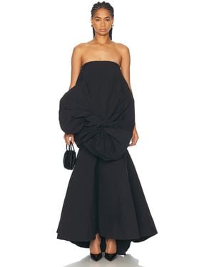 Christopher John Rogers Tie Front Bubble Gown - Blue