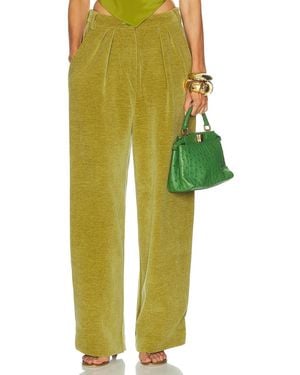 ROWEN ROSE Corduroy High Waist Pant - Green