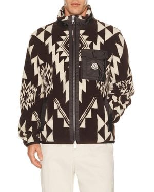 Moncler Zip Up Cardigan - Black