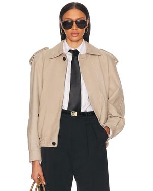 Saint Laurent Bomber Jacket - Natural