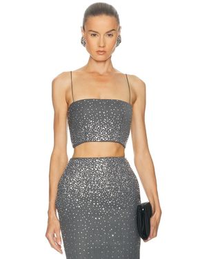 Alex Perry Crystal Embellished Top - Multicolor