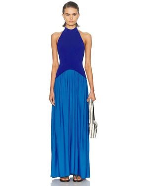 Solid & Striped The Halter Soglio Dress - Blue