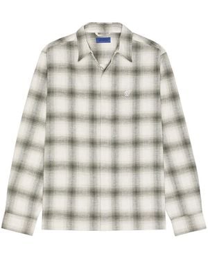 Saturdays NYC Mickey Cotton Linen Long Sleeve Shirt - White
