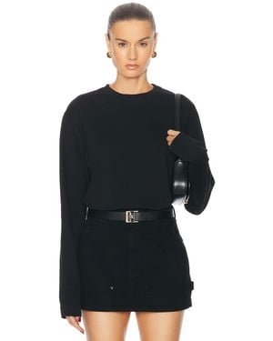 RENGGLI Long Sleeve Crewneck Top - Blue
