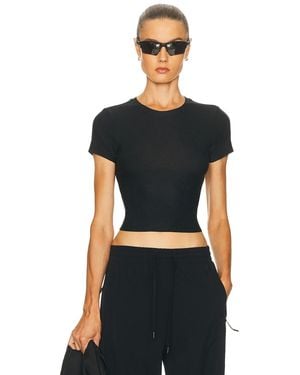 Beyond Yoga Featherweight Cropped Tee - Black