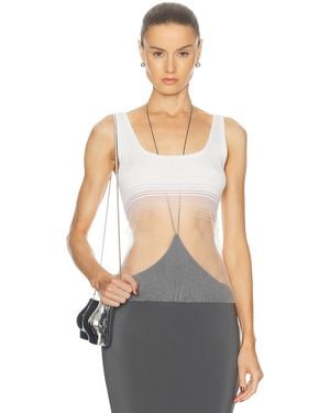 GRACE LING Evanescent Tank Top - White