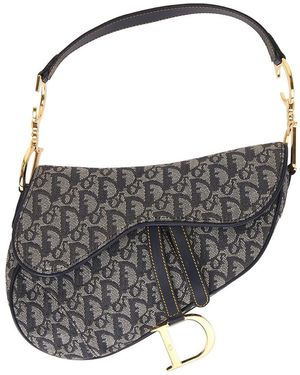 Dior Trotter Oblique Saddle Bag - Black