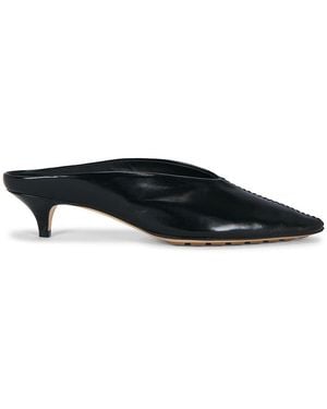 Bottega Veneta Vesta Kitten Heel Mule - Black